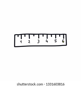 ruler doodle icon