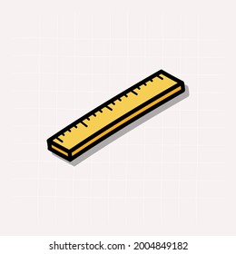 ruler doodle icon, vector illuastration.