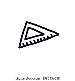 ruler doodle icon, vector illustration