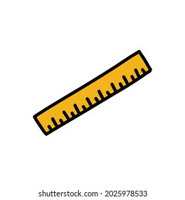 ruler doodle icon, vector illustration