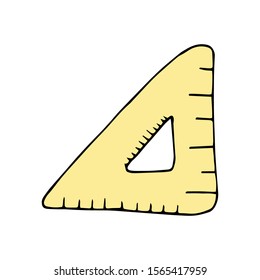 Ruler Doodle Icon Vector Simple Design
