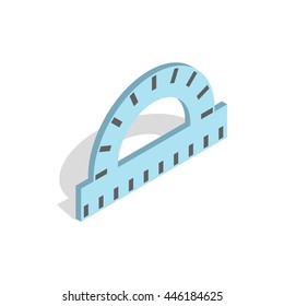 Ruler for drawing icon in isometric 3d style isolated on white background. School supplies symbol