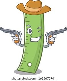 Ruler dressed as a Cowboy having guns