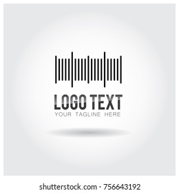 Ruler & Equalizer Logo Icon Vector Template