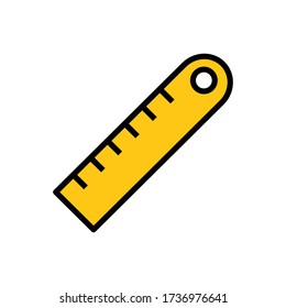 Ruler with filled line icon vector illustration