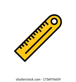 Ruler with filled line icon vector illustration