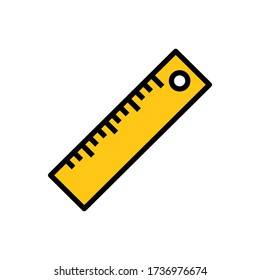 Ruler with filled line icon vector illustration