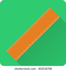 Ruler Flat Design, Student Equipment.