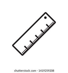 Ruler flat icon. Editable vector 2000x2000 Pixel.