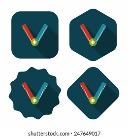 Ruler flat icon with long shadow,eps10