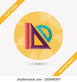 Ruler flat icon with long shadow,eps10
