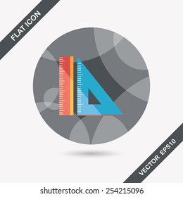 Ruler flat icon with long shadow,eps10