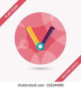Ruler flat icon with long shadow,eps10