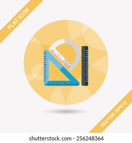 Ruler flat icon with long shadow,eps10