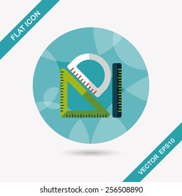 Ruler flat icon with long shadow,eps10