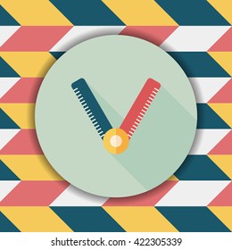 Ruler flat icon with long shadow,eps10