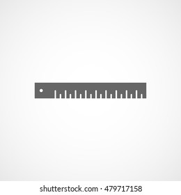 Ruler Flat Icon On White Background
