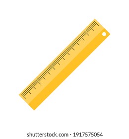 Ruler flat isolated icon. Rule measure length scale meter illustration