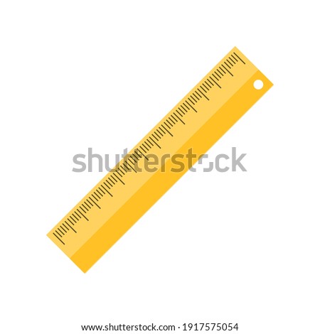 Ruler flat isolated icon. Rule measure length scale meter illustration