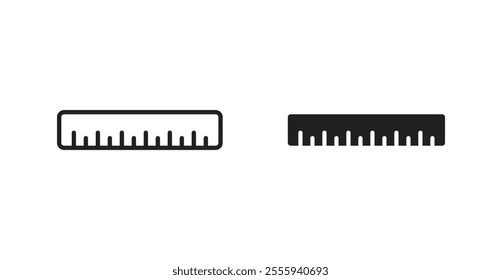 Ruler flat simple vector symbols illustration.