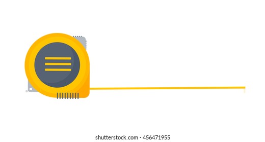 Ruler in a flat style. Scale. Width and length. Measurement tool. Vector illustration.