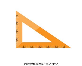 Ruler in a flat style. Scale. Width and length. Measurement tool. Vector illustration.