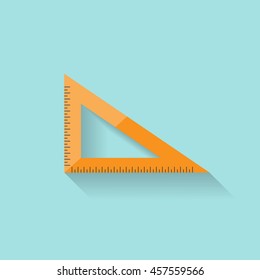 Ruler in a flat style. Scale. Width and length. Measurement tool. Vector illustration.