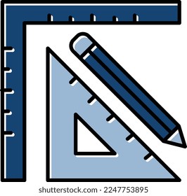 Ruler Flat Vector Icon Design
