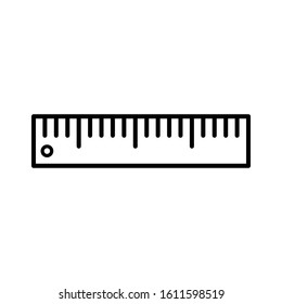 Ruler flat vector icon, trendy style illustration isolated 