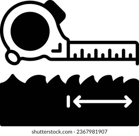 Regla con planchas en el suelo diseño de iconos de color vectorial, símbolo Handyman Service, signo de Reparación de la Casa, ilustración de material de Contractores de Ingeniería Civil y Construcción, concepto de losa de madera en bruto de medición