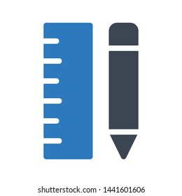 ruler glyph color vector icon