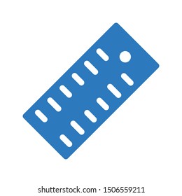 ruler glyph colour vector icon