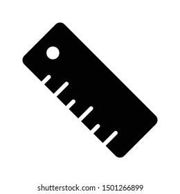 ruler glyph flat vector icon