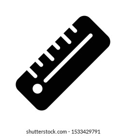 ruler glyph flat vector icon