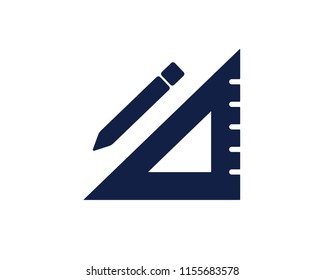 ruler glyph icon , designed for web and app