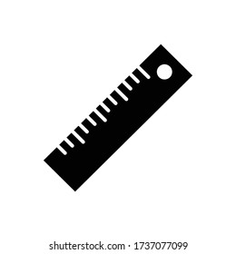 Ruler with glyph icon illustration