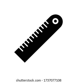 Ruler with glyph icon illustration
