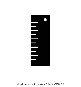 Regla con vector de icono de glifo