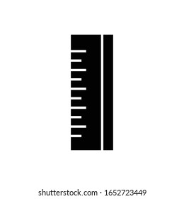 Ruler with glyph icon vector