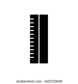 Ruler with glyph icon vector