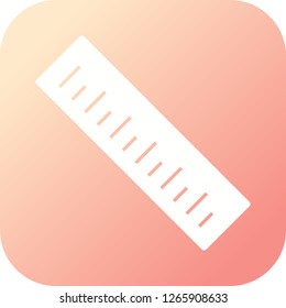 Ruler glyph round corner multi color gradient BG