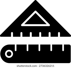 Ruler Glyph Vector Icon Design