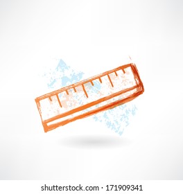 ruler grunge icon
