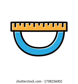 ruler hand drawn icon vector design