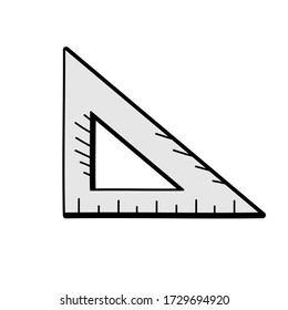 ruler hand drawn vector design. construction icon