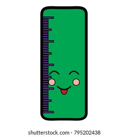 ruler happy  school supplies kawaii icon image 