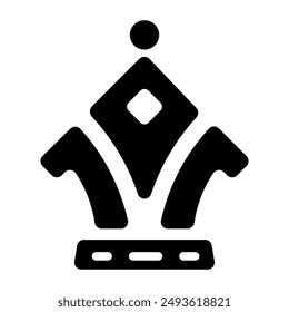 Ruler headdress icon in filled style 