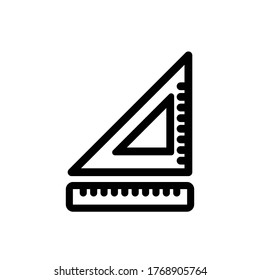 ruler icon. Back to school edition. Vector