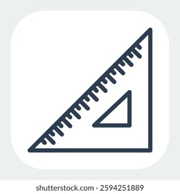 ruler icon in black line style