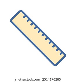 Ruler icon. Ruler icon with blue outline. Perfect for design projects or websites that need a measurement tool.